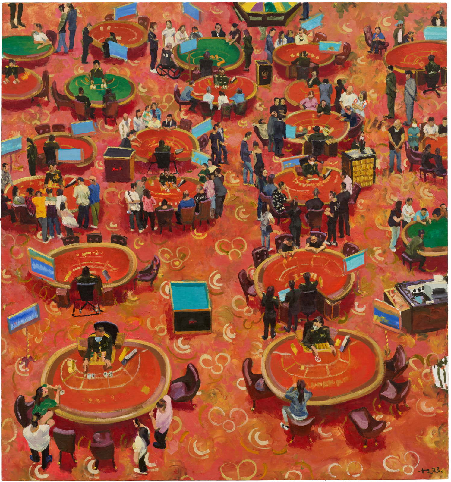 刘小东 LIU Xiaodong, 圆桌 Round Tables, 2023