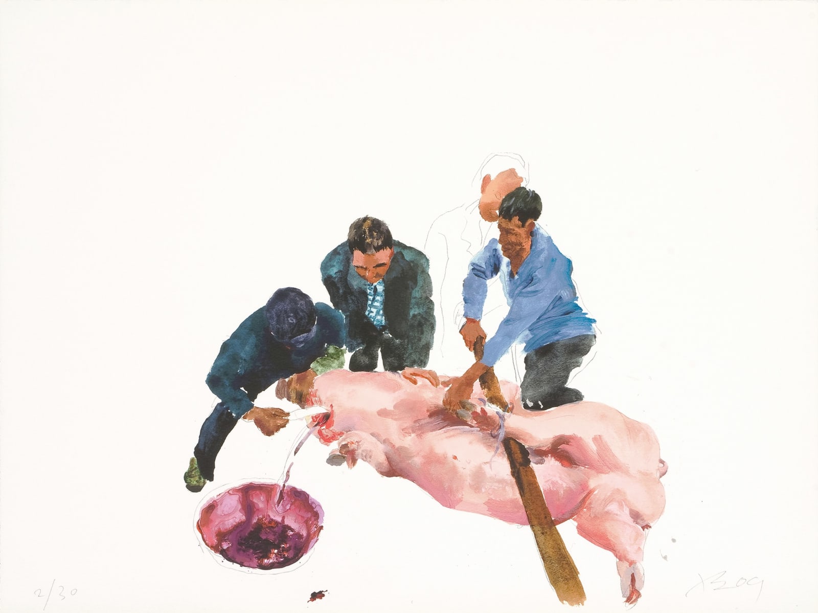 劉小東 LIU Xiaodong, 第二刀 Second Cut, 2009