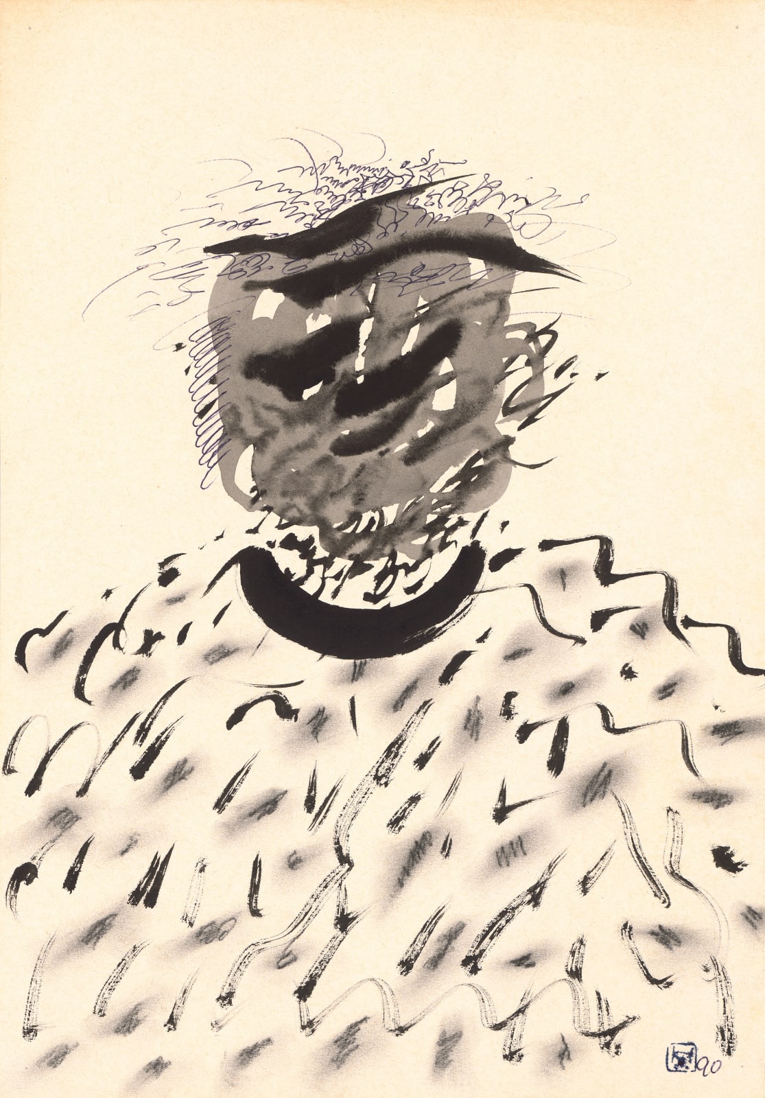夏陽 HSIA Yan, 人物速寫 #6 Portrait Sketch #6, 1990