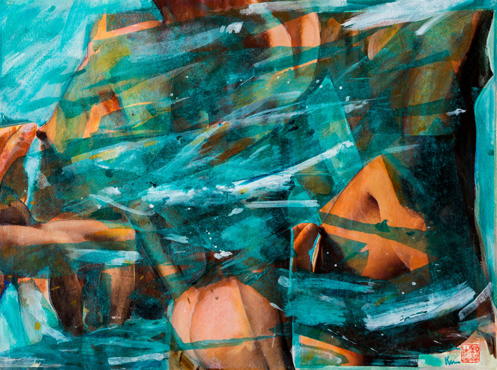 顧福生 Fu-Sheng KU, 池塘 The Pool, 1982