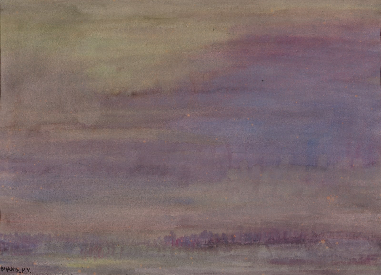 王攀元 WANG Pan-Yuan, 遠眺 Overlook, n.d.