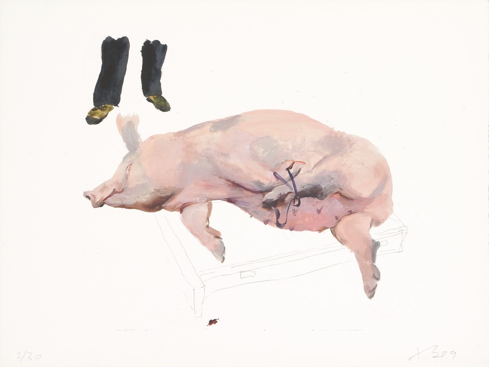 劉小東 LIU Xiaodong, 「豬系列」整套, 2009