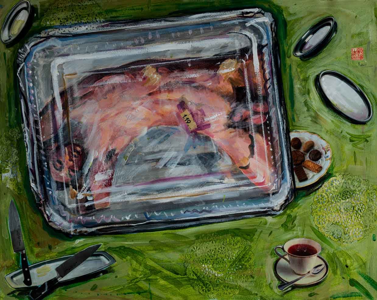 顧福生 Fu-Sheng KU, 快餐 The Food Series:Fast Food, 1982