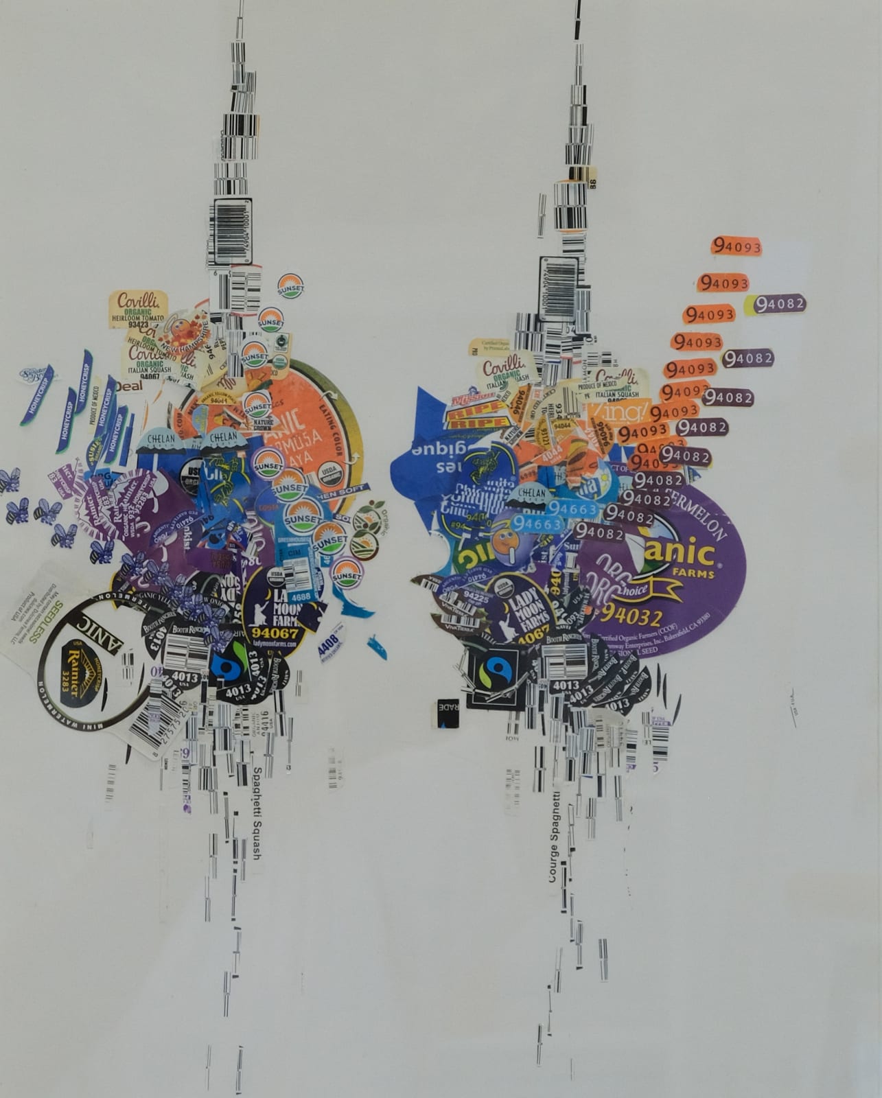 Kristen Rego, Study in Blue Orange, Violet, & Black, 2015