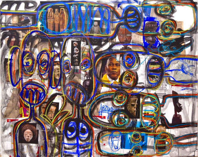 Aboudia, Les Yeux "Pop", 2017