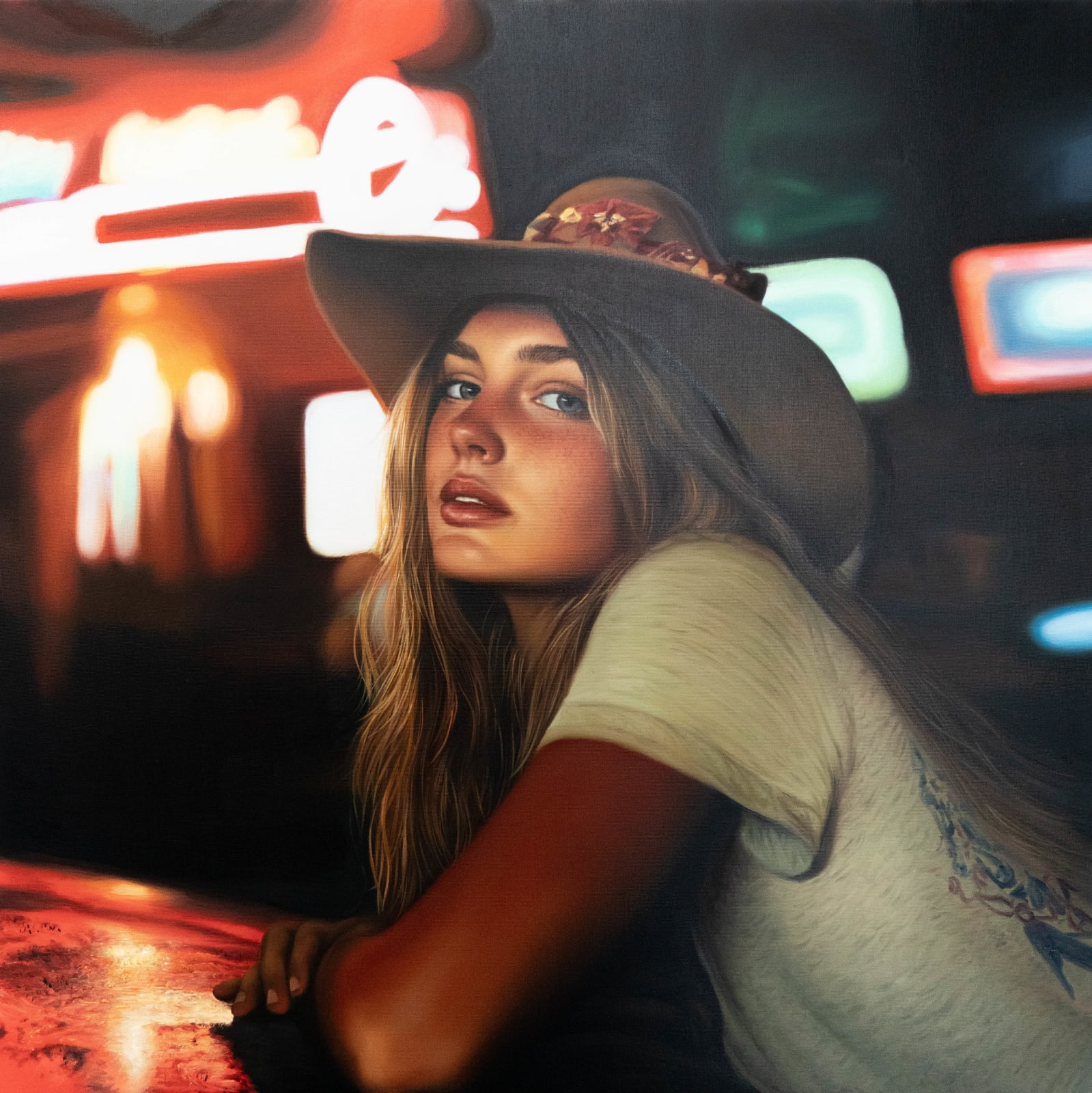 Yigal Ozeri, Patiently Waiting, 2024