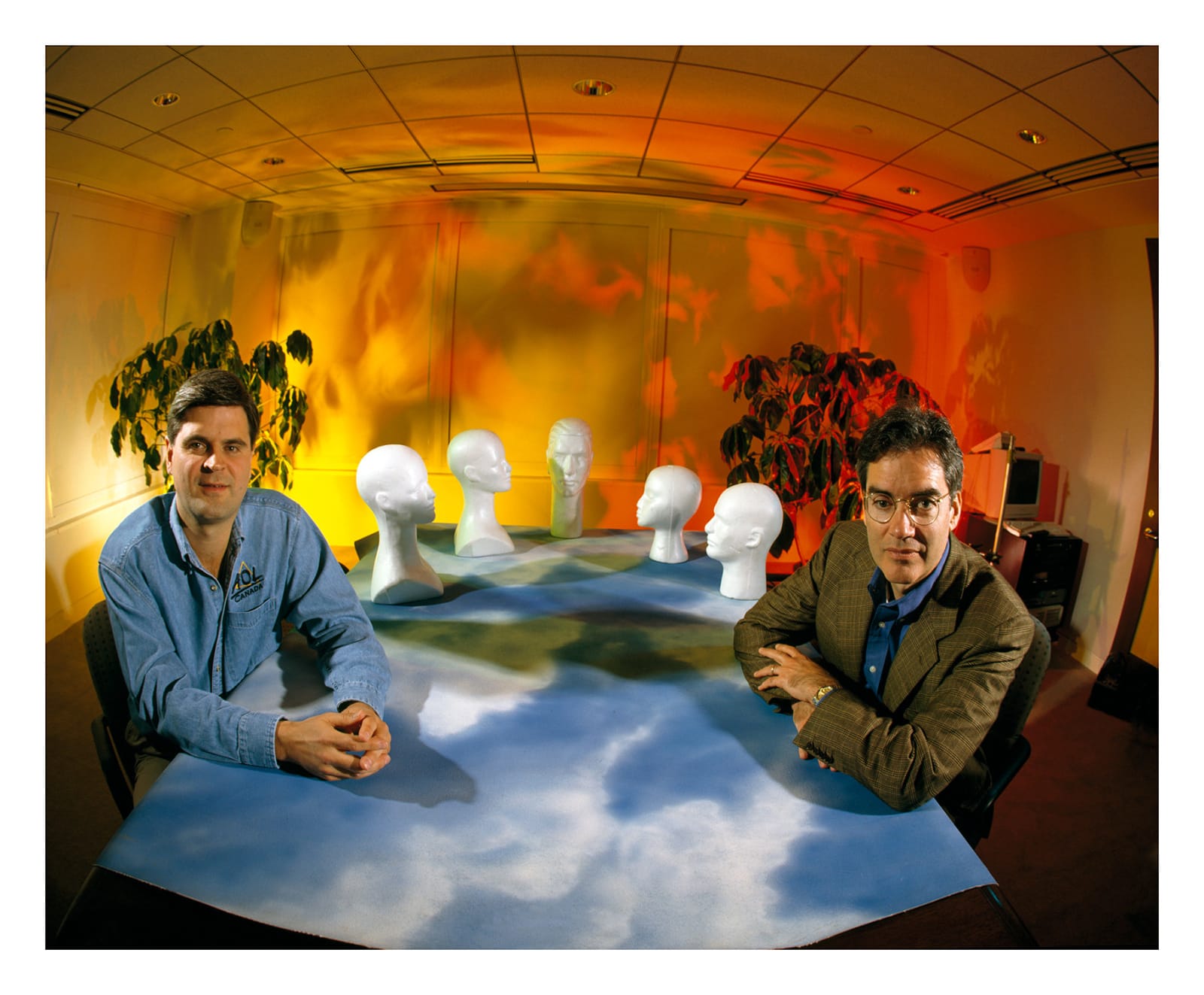 Rafael Fuchs, AOL Steve Case and Bob Pittman (Mannequin Heads), 1999