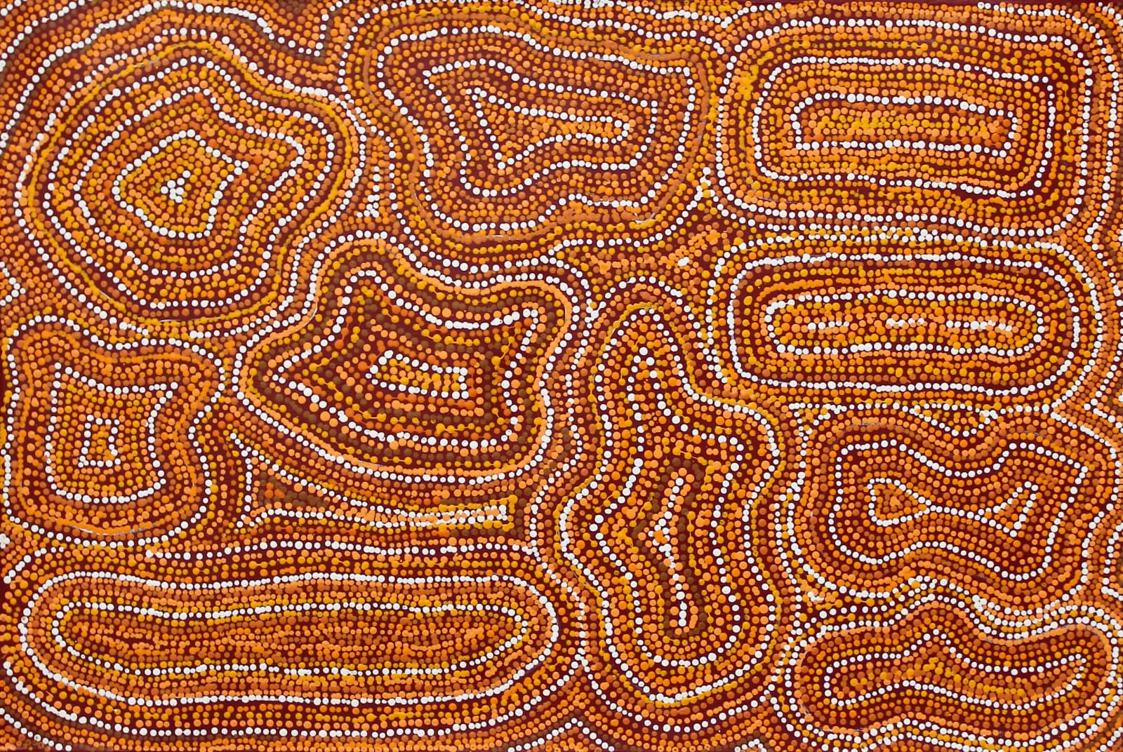Virginia Napaljarri Sims, Mina Mina Jukurrpa (Mina Mina Dreaming) - Ngalyipi, 2023