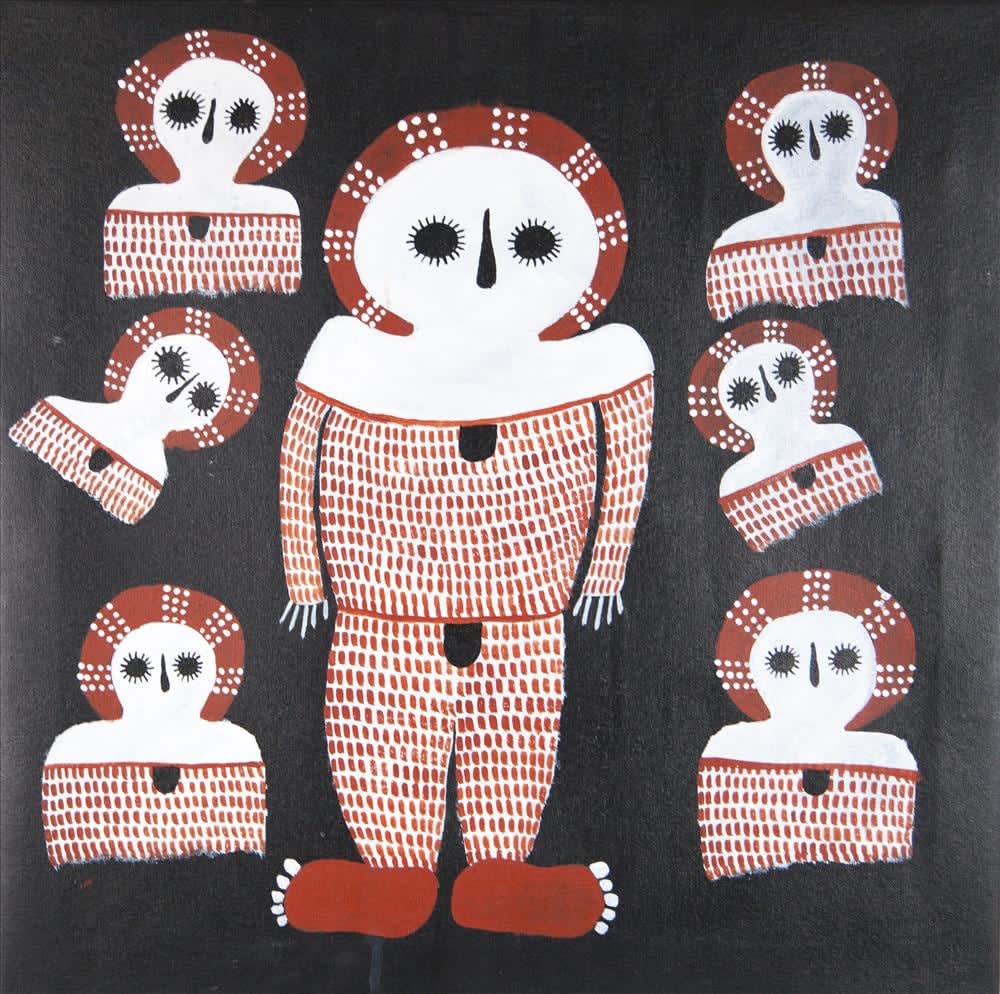 Gabriella Barunga, Wandjinas (cloud and rain spirits), 2025