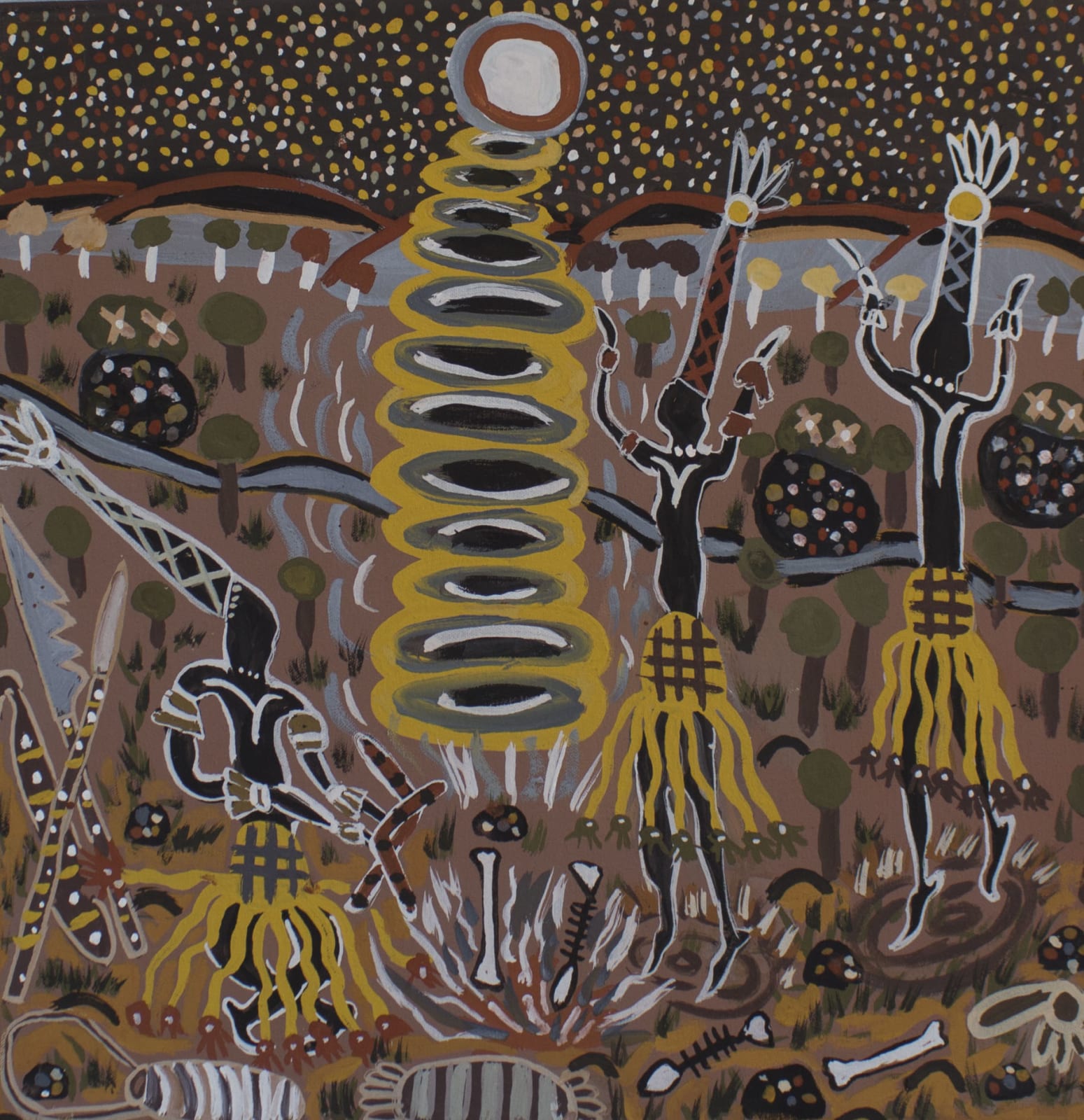 Betty Bundamurra, Two Warriors in the moon , 2016