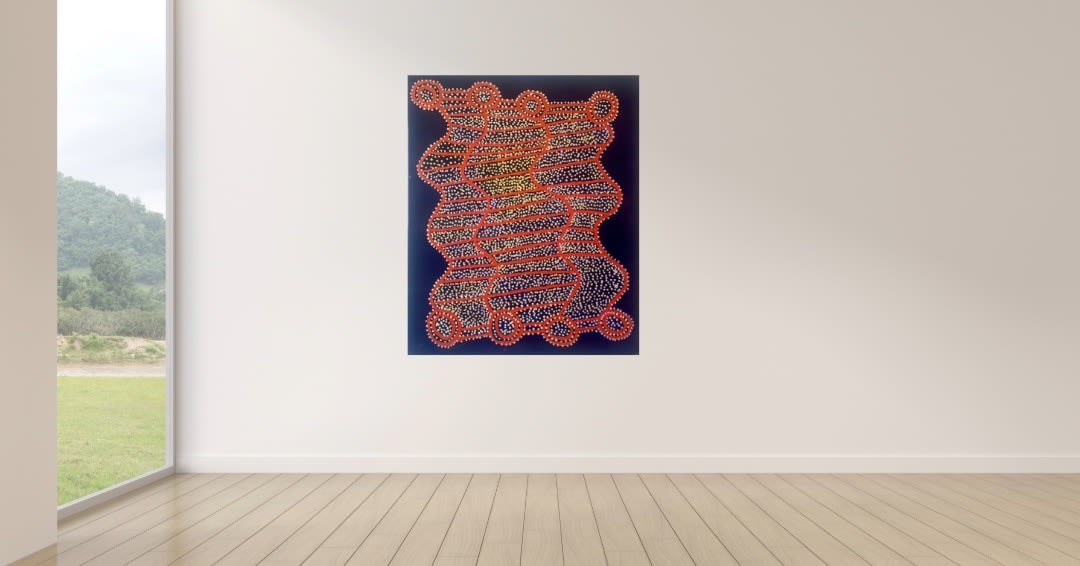 Shorty Jangala Robertson, Ngapa (water Dreaming) -Puyurra, 2010