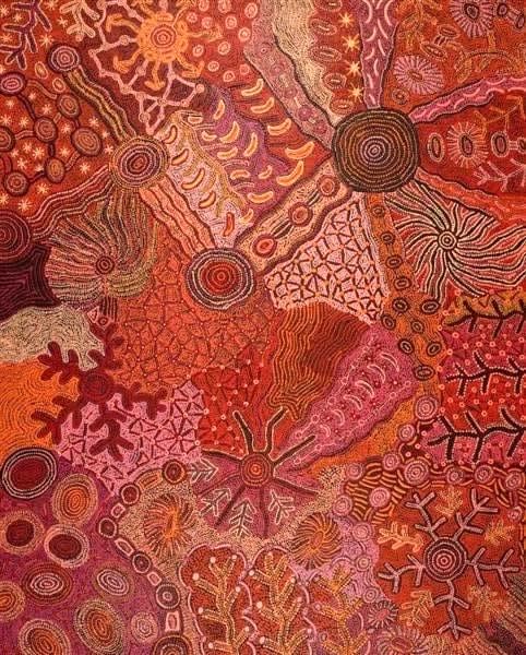 Theo (Faye) Nangala Hudson, Warlukurlangu Jukurrpa (Fire Country Dreaming), 2023