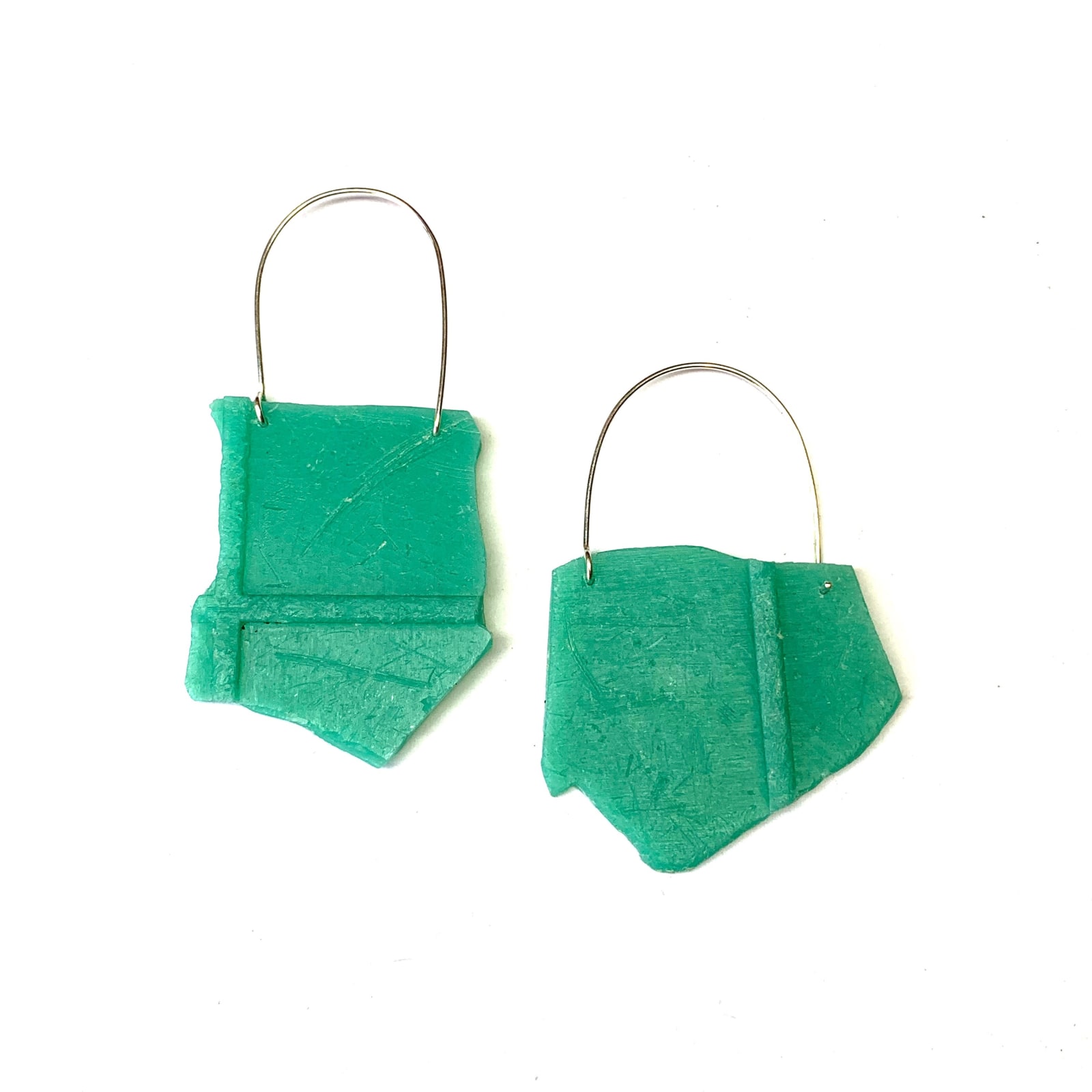 Melinda Young, Future Relic Series - Aqua Shard Earrings (Shady Beach, Yirrkala, NT), 2016