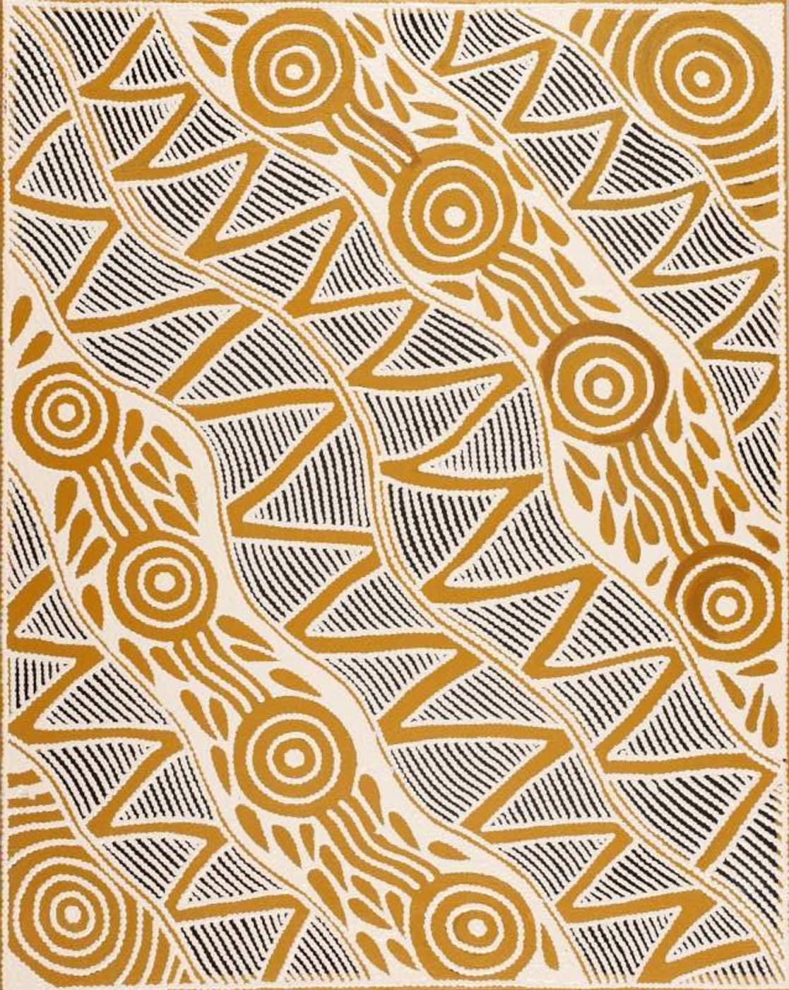 Ursula Napangardi Hudson, Pikilyi Jukurrpa (Vaughan Springs Dreaming), 2023