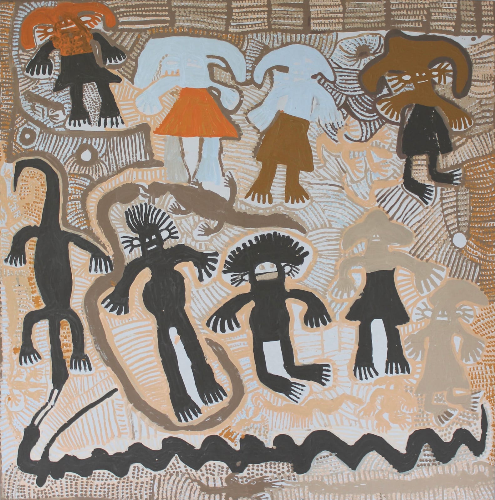 Doris Bush Nungarrayi, Pilkati Anta Rumiya (Snake and Goanna), 2021