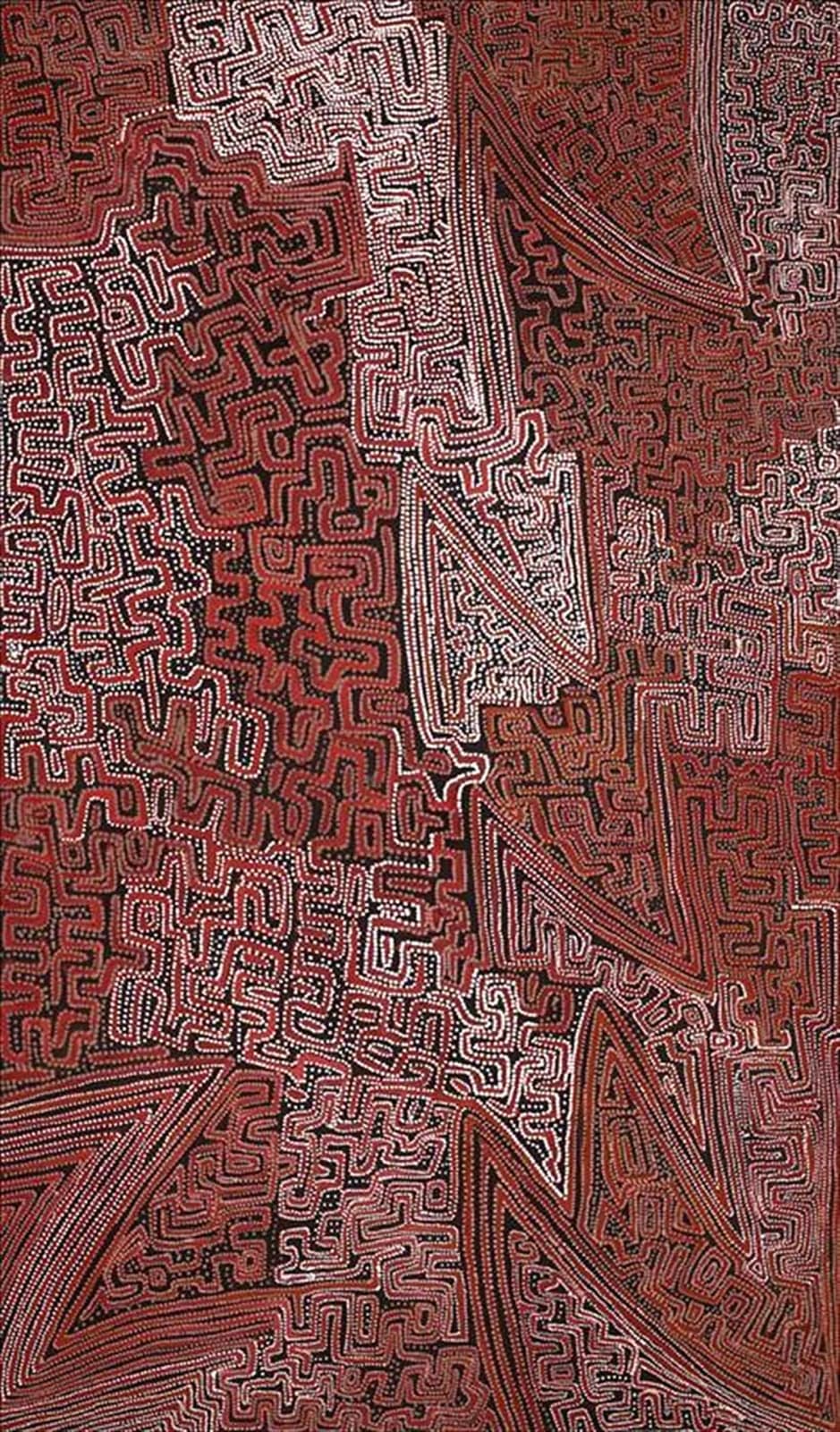 Pauline Napangardi Gallagher, Lukarrara Jukurrpa (Desert Fringe-rush Seed Dreaming), 2021