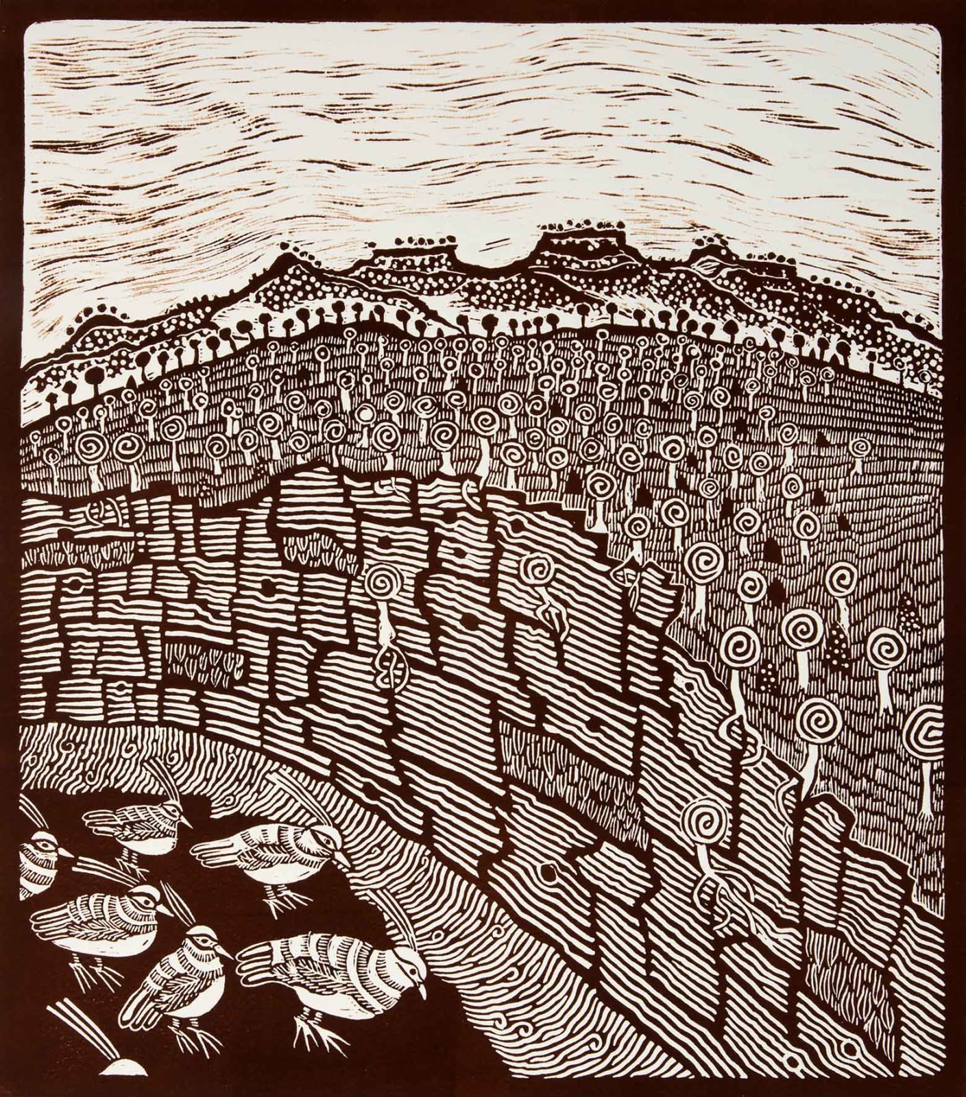 David Wright, Spinifex Pigeons at Karijini National Park , 2017