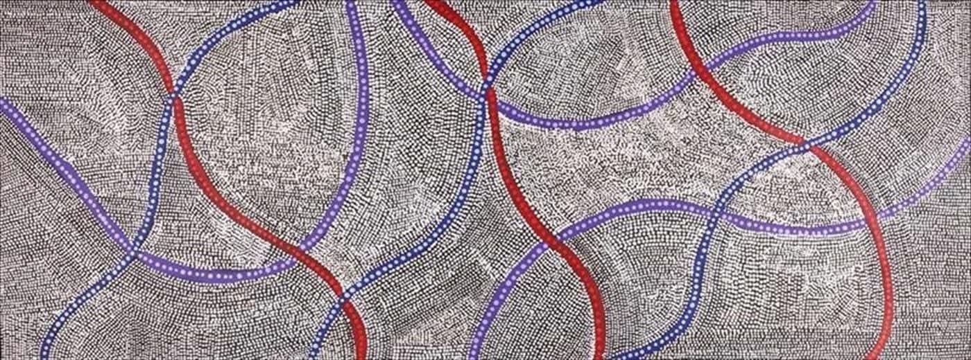 Marissa Napanangka Anderson, Ngapa Jukurrpa (Water Dreaming) - Puyurru, 2019