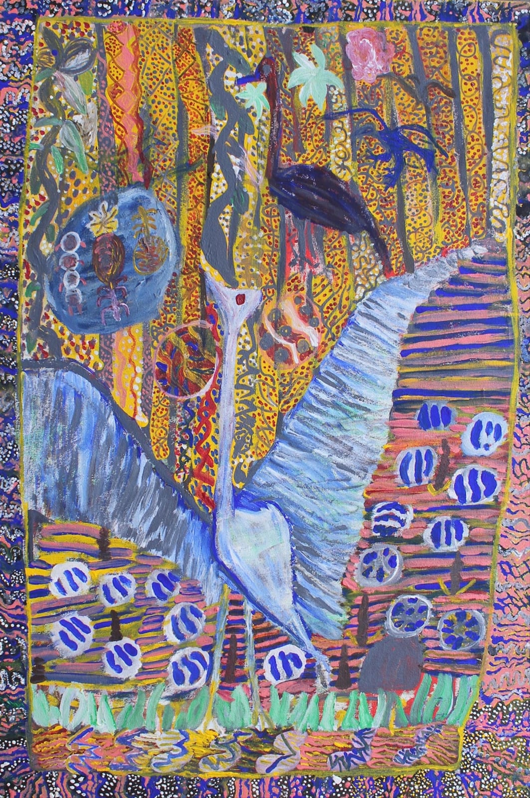 Janet Dreamer, Two Brolgas, 2019