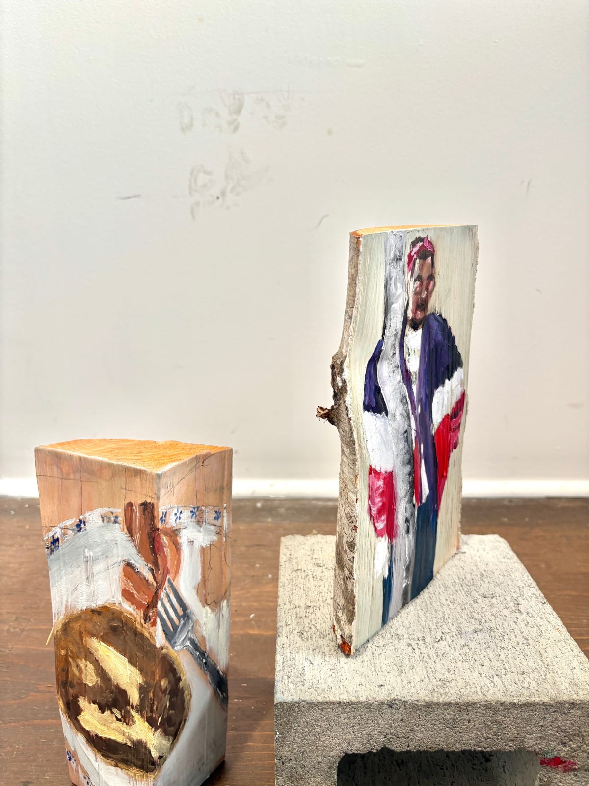 Zoe Ann Cardinal Cire, Cracklings 2 (Pancakes, Bacon, and a Paper Plate), 2025