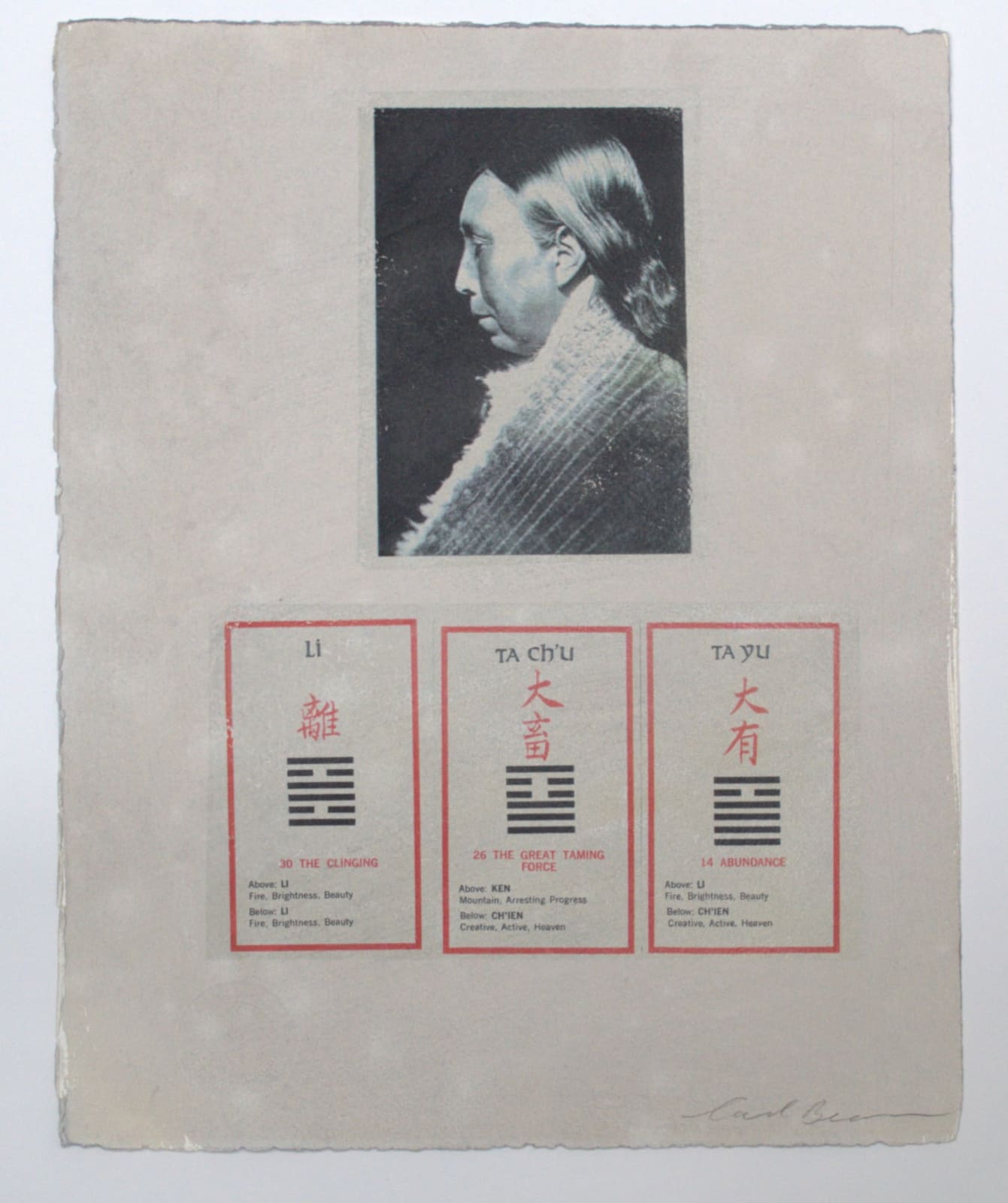 Carl Beam, Profile Study/Li/Ta Ch'u/Ta Yu, n.d.