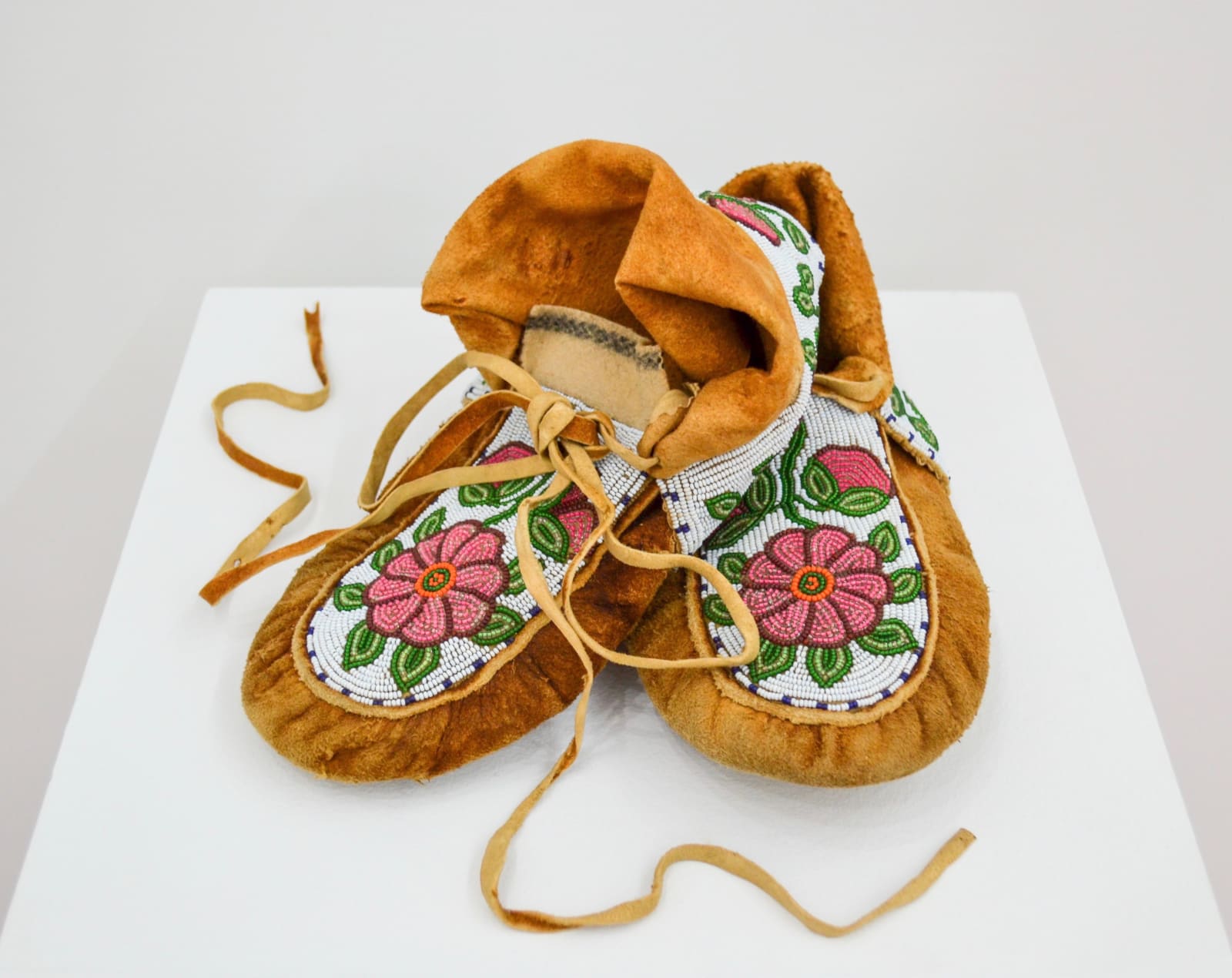 Unknown Artist, Plains Beaded Hide Moccasins