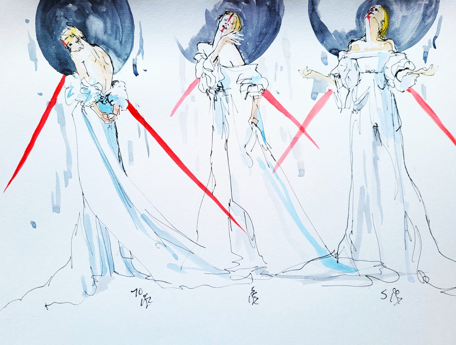 DRAWING CABARET COUTURE, Thomas James Jackson 2 by DCC Artist Liz Vinson, 2023