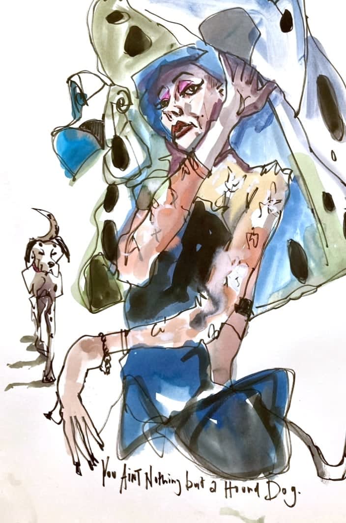DRAWING CABARET COUTURE, Cruella by by DCC Artist Angelo Pizzigallo, 2023