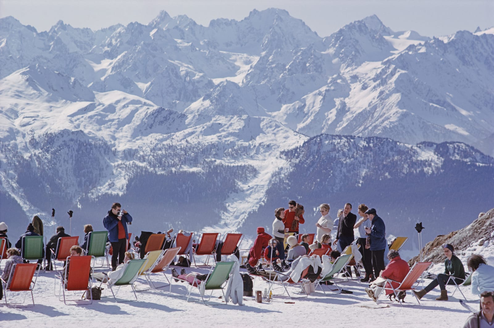 Slim Aarons, Lounging In Verbier, 1964