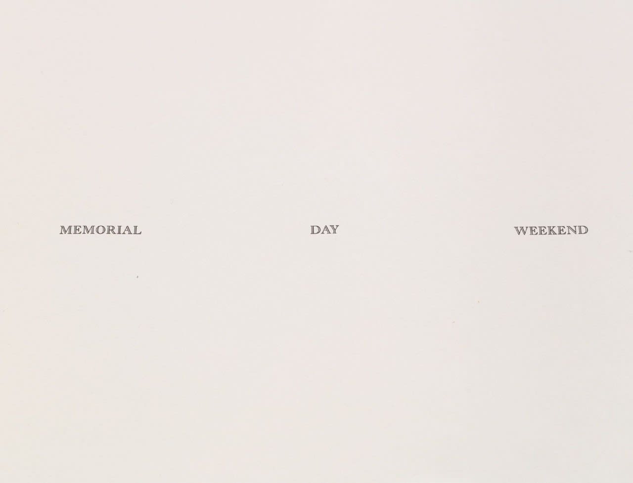 Felix Gonzalez-Torres, Untitled (Memorial Day Weekend), c 2000