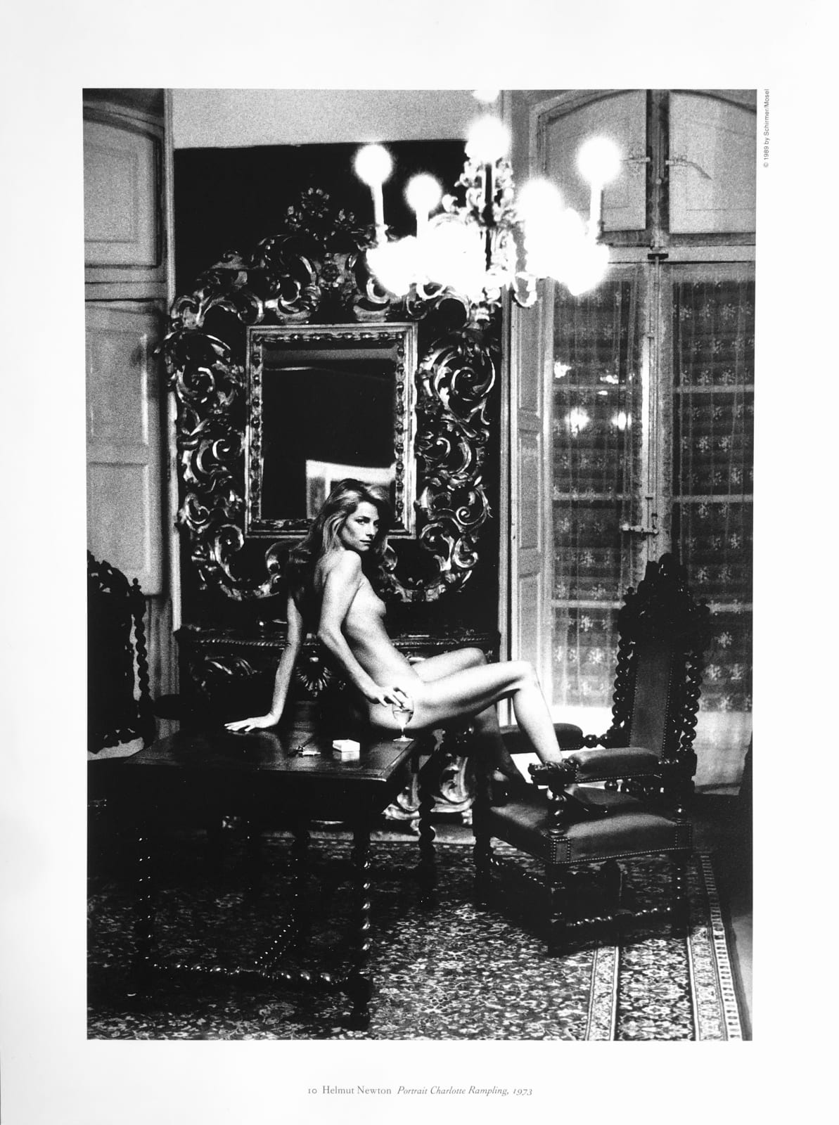 Helmut Newton, Portrait of Charlotte Rampling (1973), 1989
