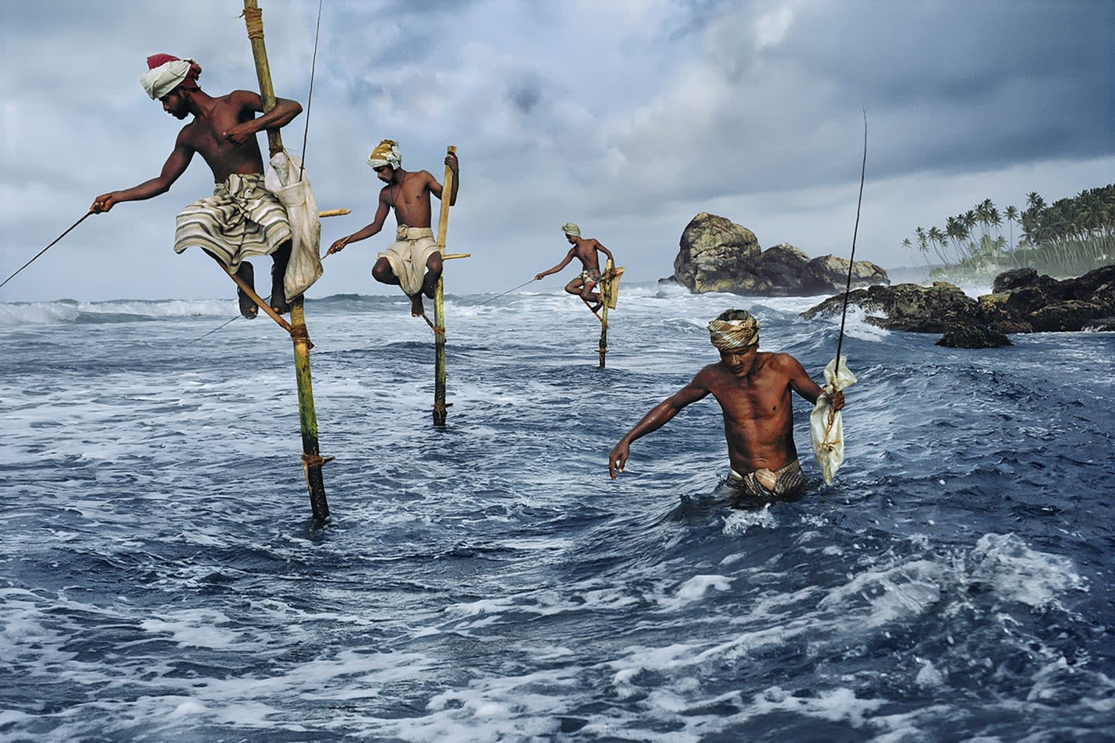 Steve McCurry, Fishermen. weligama. South Coast Sri Lanka (1995), 2020