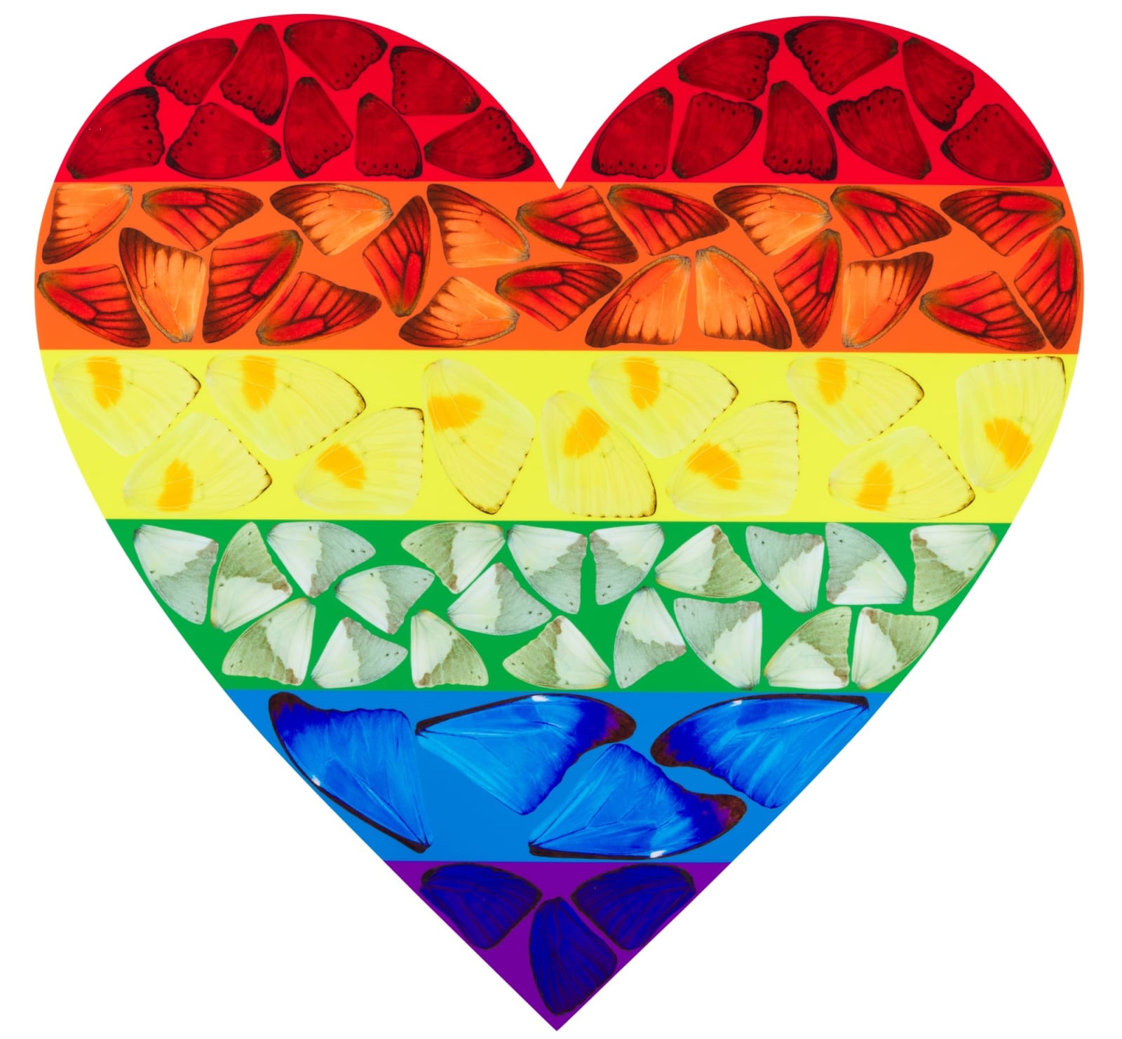 Damien Hirst, Butterfly Rainbow Heart (H7-4 small), 2020