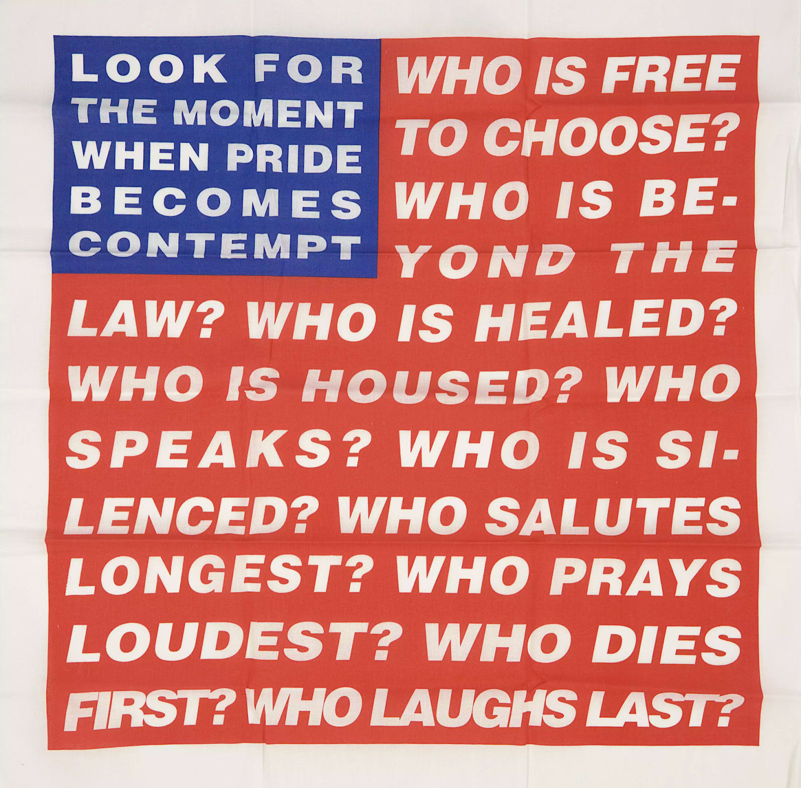 Barbara Kruger, Untitled (Flag), 2020