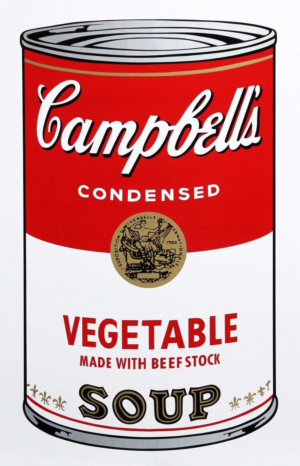 Andy Warhol, Campbell’s Soup Can 11.48 Vegetable made with beef stock, 1970-2020