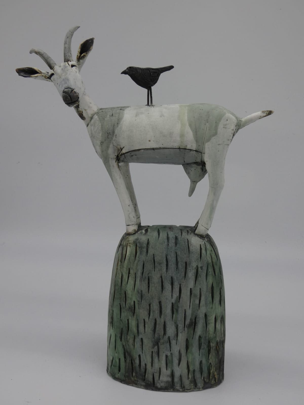 Anna Noel, White Goat with a Crow