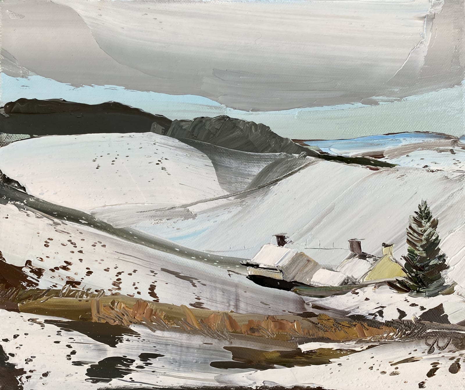 Sarah Carvell, The Old Cafe, Snow, 2025