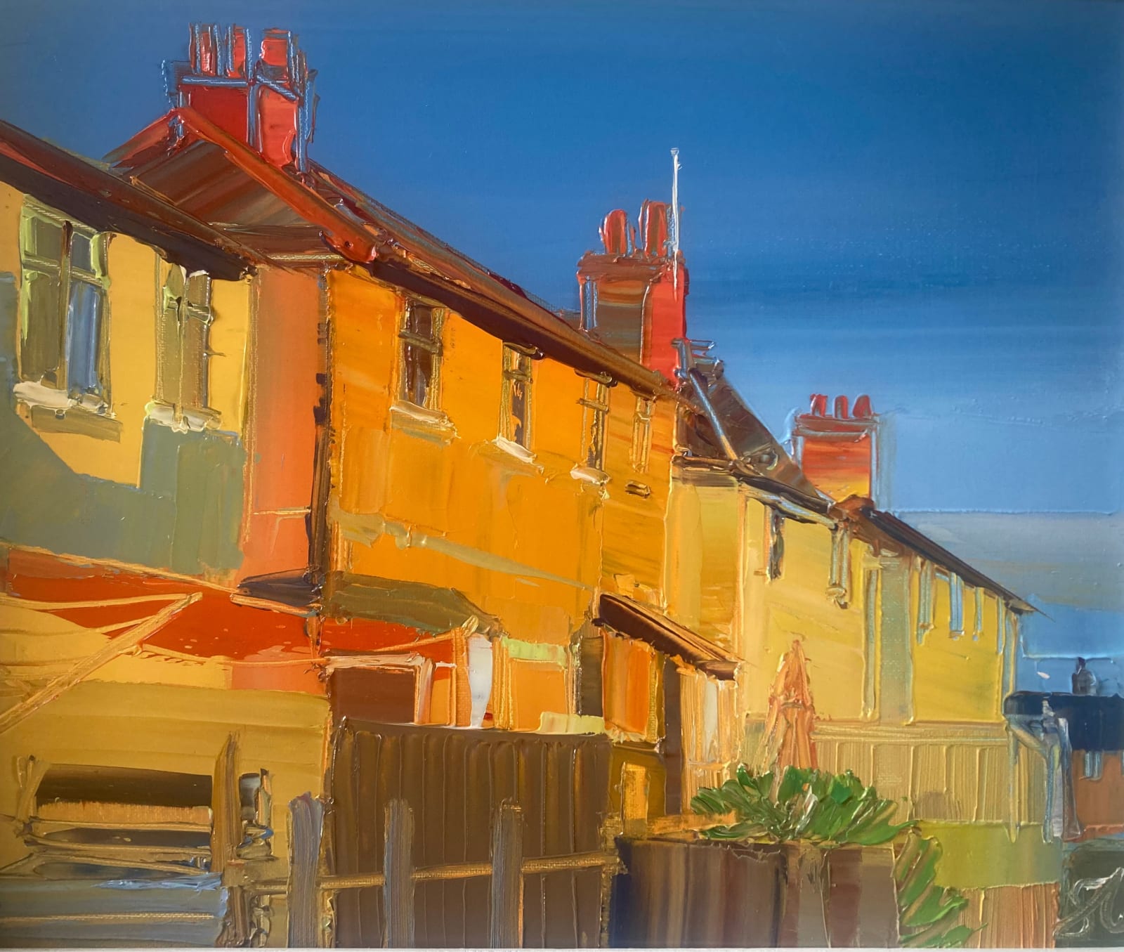 Sarah Carvell, Last Sunlight on the Neighbours, 2024