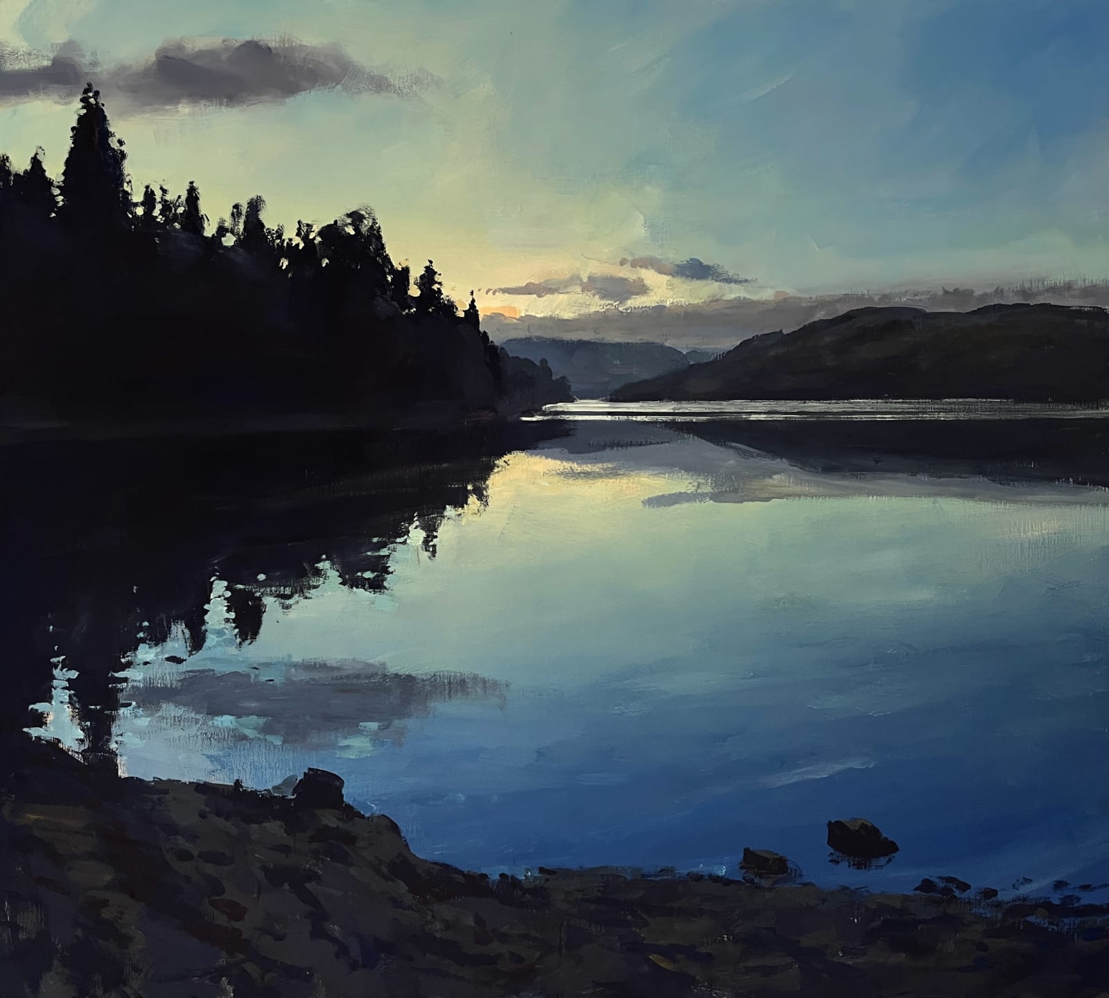 Matthew Wood, Lake Vyrnwy, Dusk I, 2024