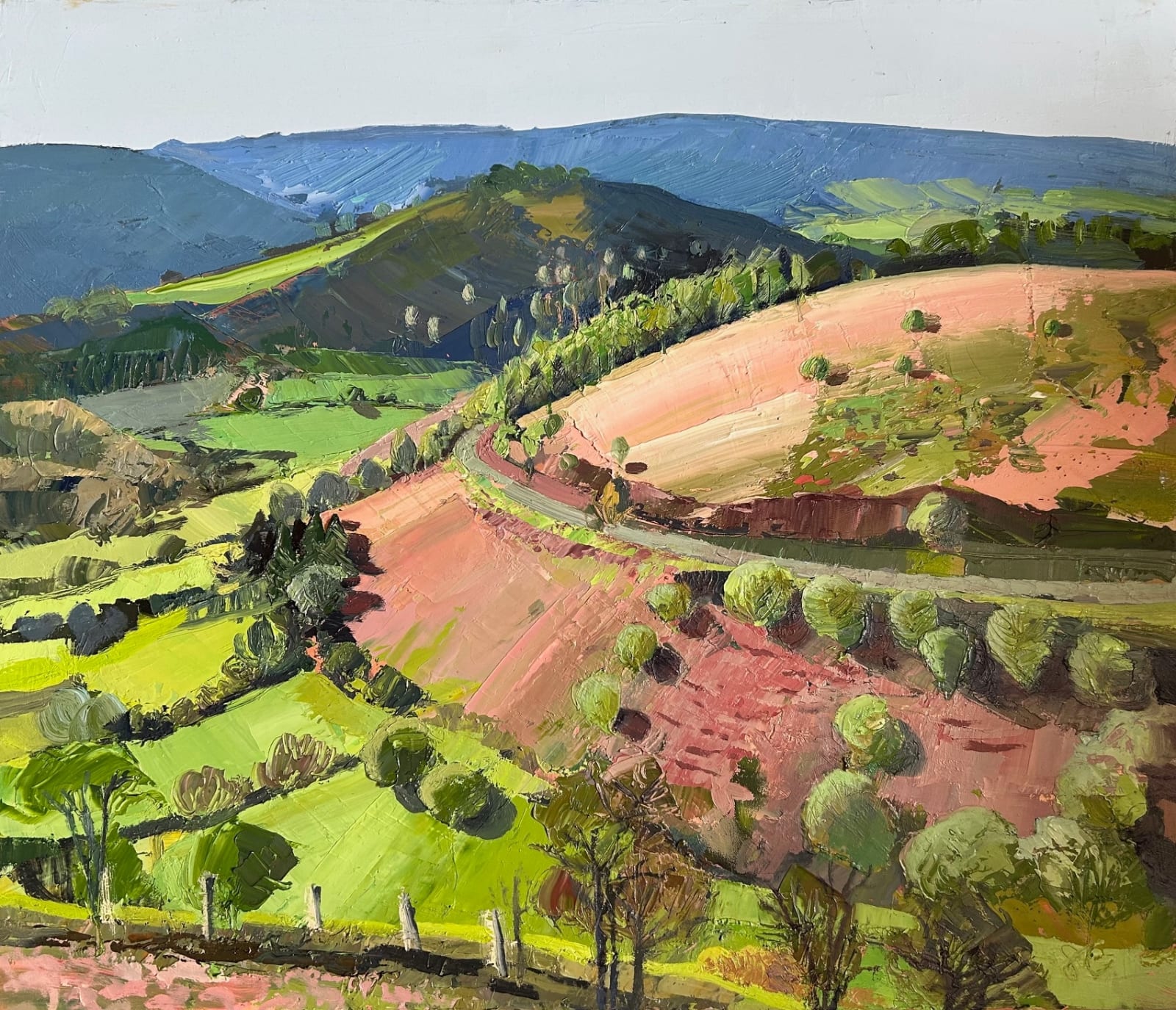 Sarah Carvell, Arriving in Wales, the Horseshoe Pass, 2025