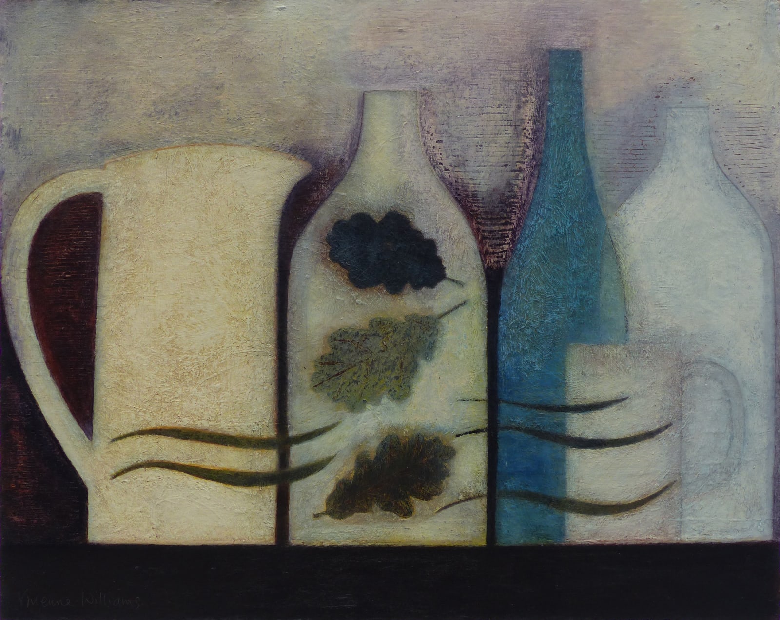 Vivienne Williams, Still Life with Blue Bottle & Beans, 2025