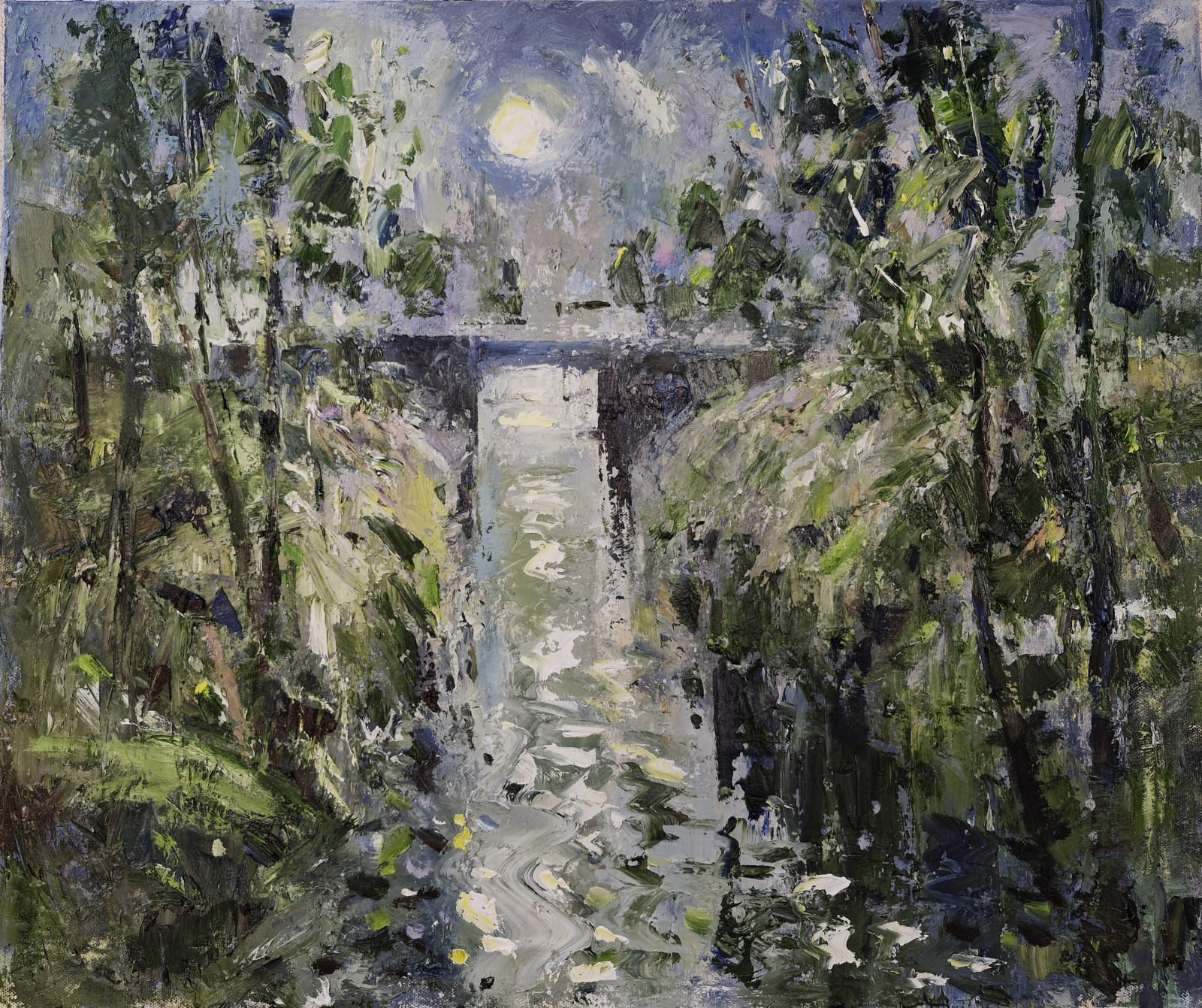 Gareth Parry, Afon Fechan, Lleuad Llawn | Little River, Full Moon, 2025