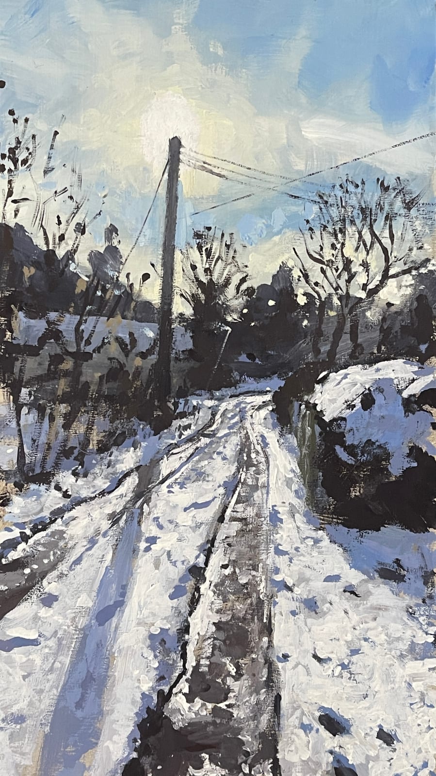 Matthew Wood, View along the Lane past Radnor House, 2025