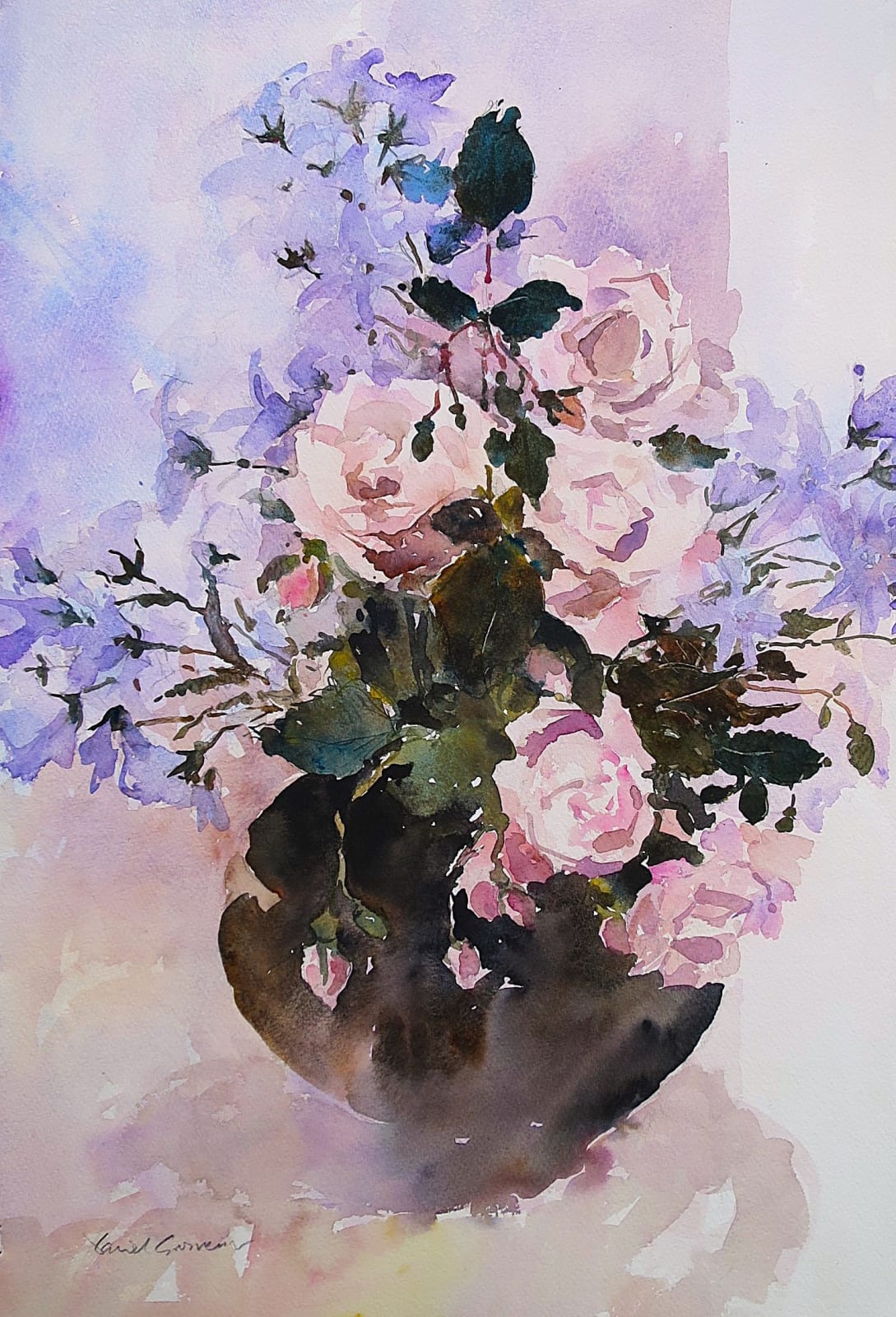 David Grosvenor, Roses and Campanulas, 2024