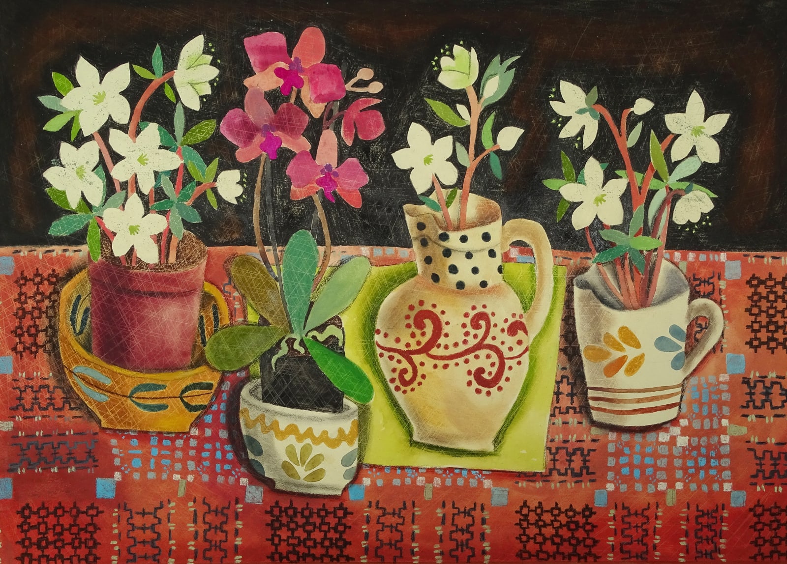 Susan Gathercole, Pwllhelli Jug and Hellebores, 2024