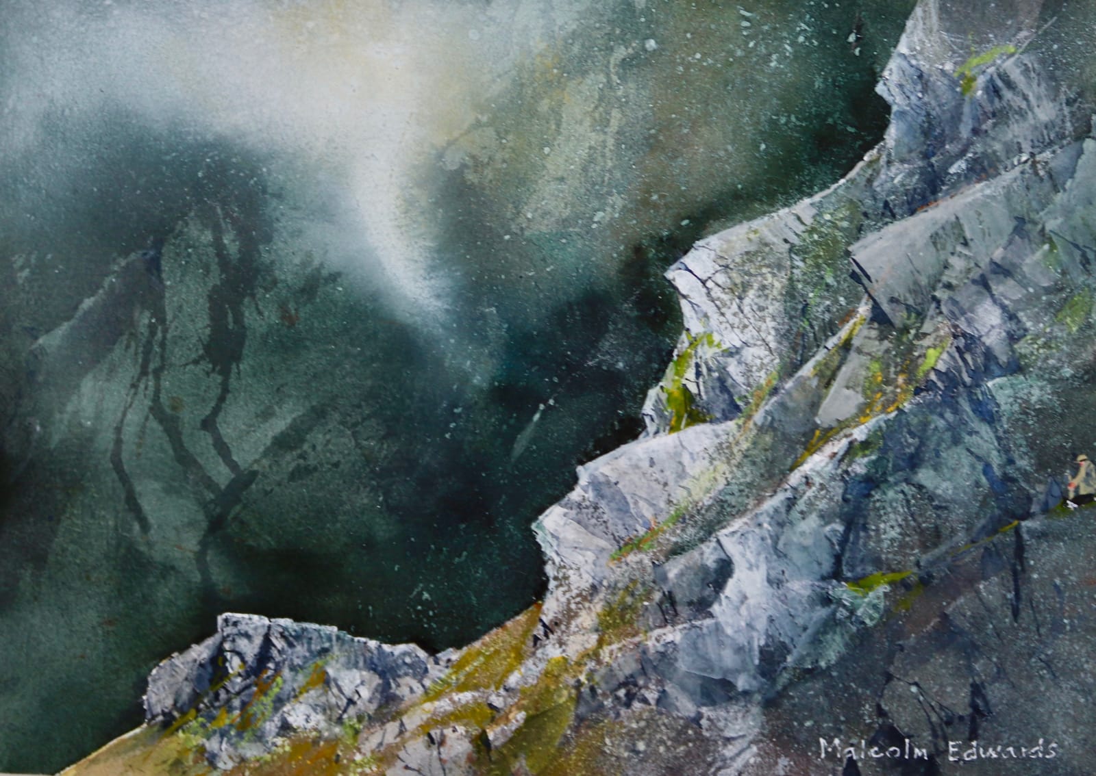 Malcolm Edwards, Mist Emerging, Cwm Glas Mawr, 2025