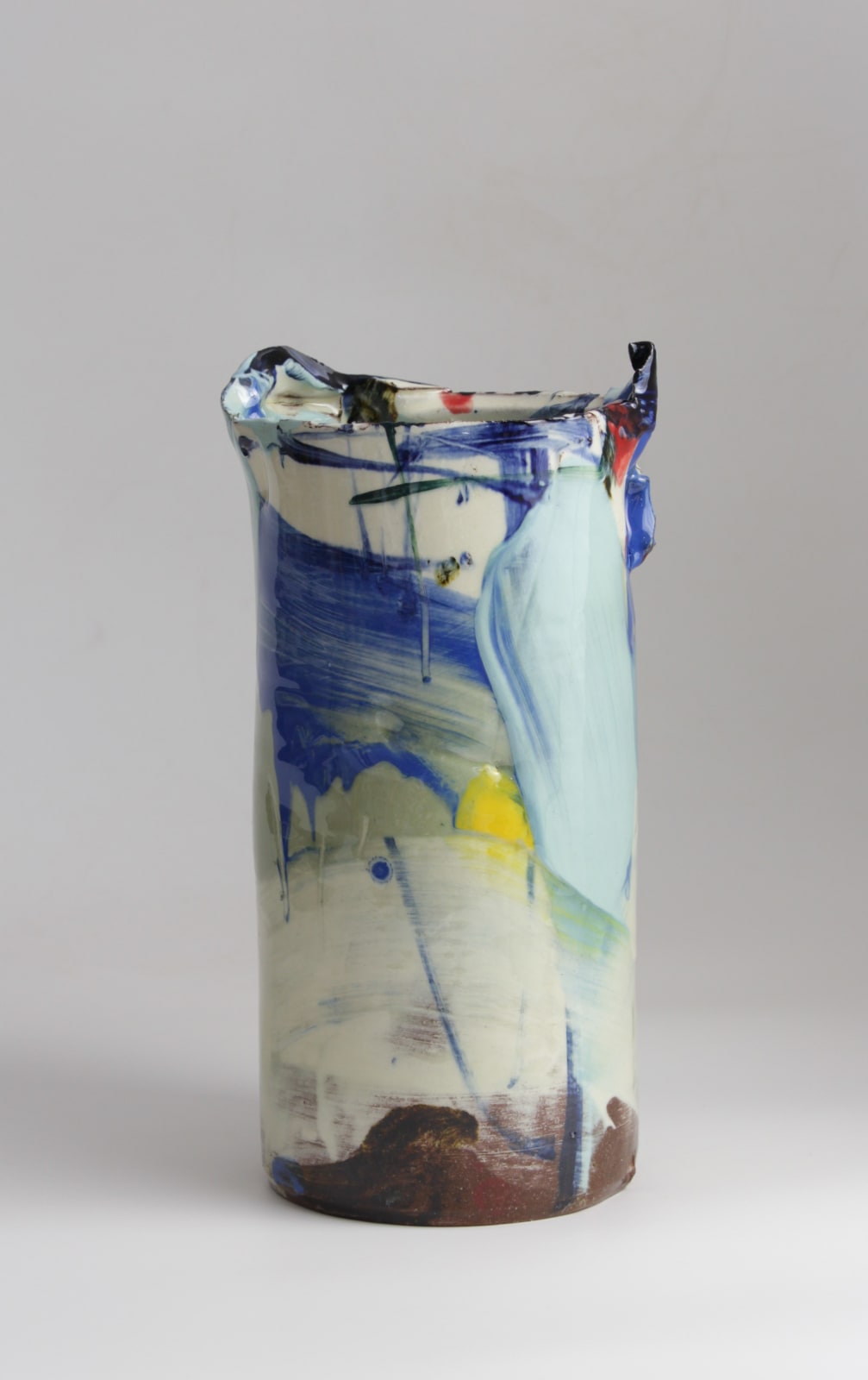 Barry Stedman, Thrown Altered Vessel - Blue & Yellow II, 2024