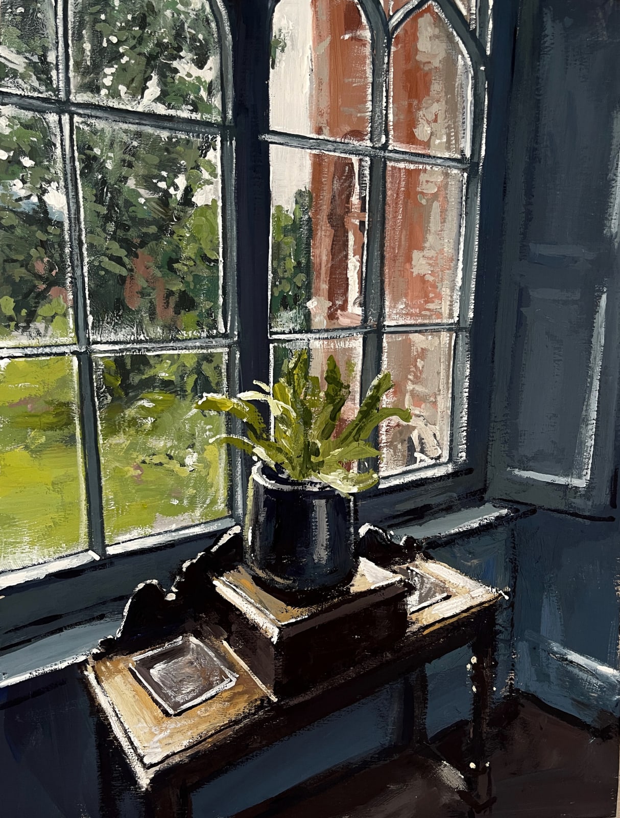 Matthew Wood, Ruthin Castle | Window with Plant II, 2025