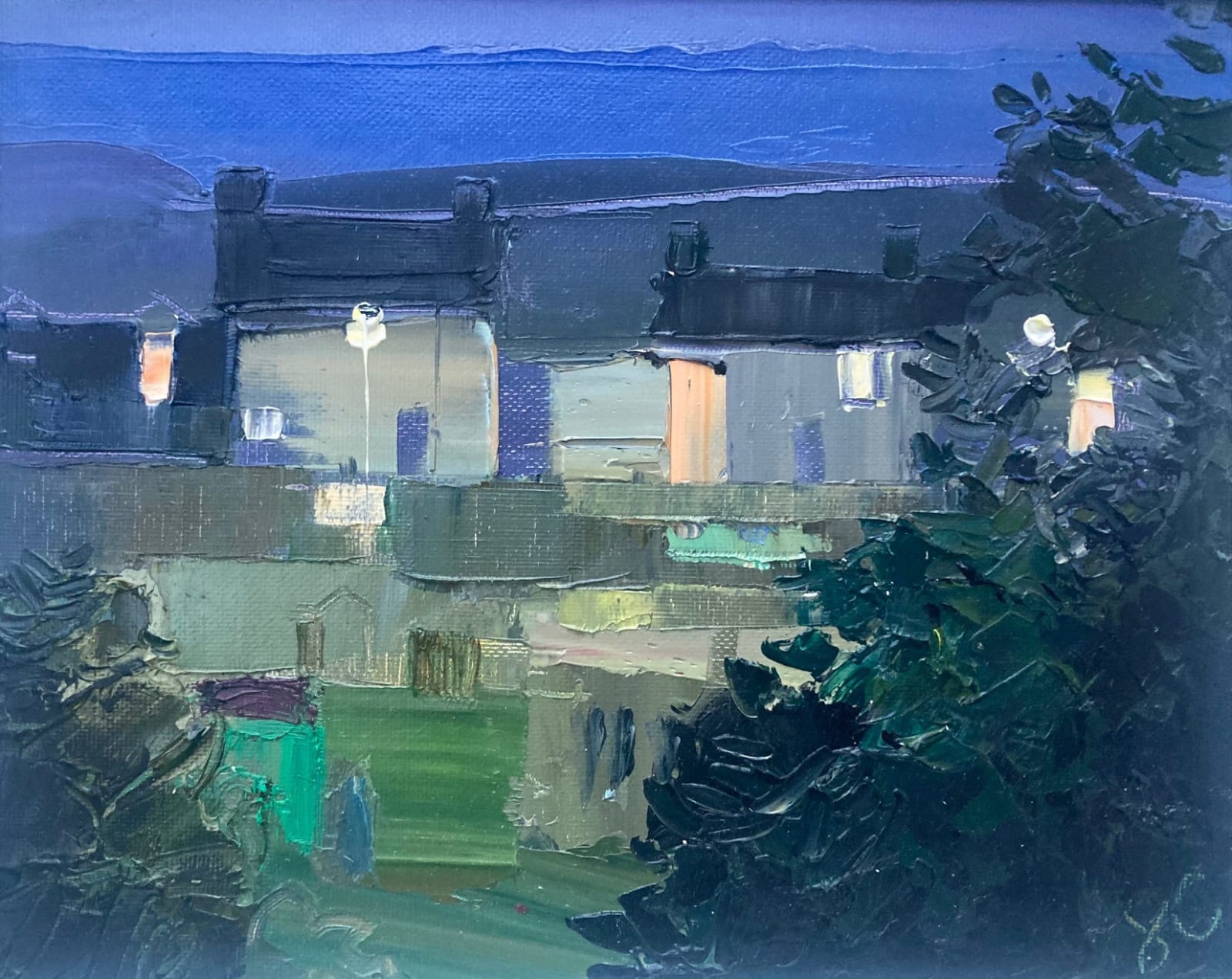 Sarah Carvell, Nightfall on the Allotments, 2024