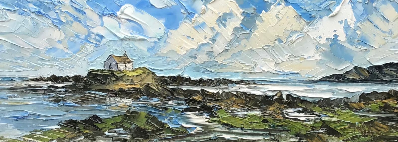 Martin Llewellyn, Clouds over St Cwyfans Church, 2025